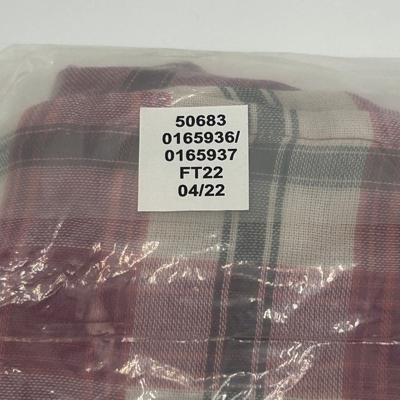 Garnet Hill Red Gauze Organic-Cotton Plaid Popover Blouse Women Medium 50683 NWT - Picture 10 of 11